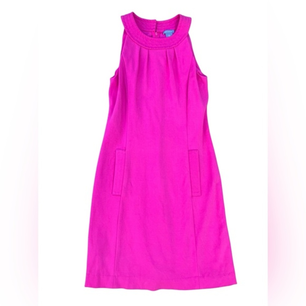 Ann Taylor Fuchsia Sleeveless Fitted Sheath Sun Dress Size 4‎